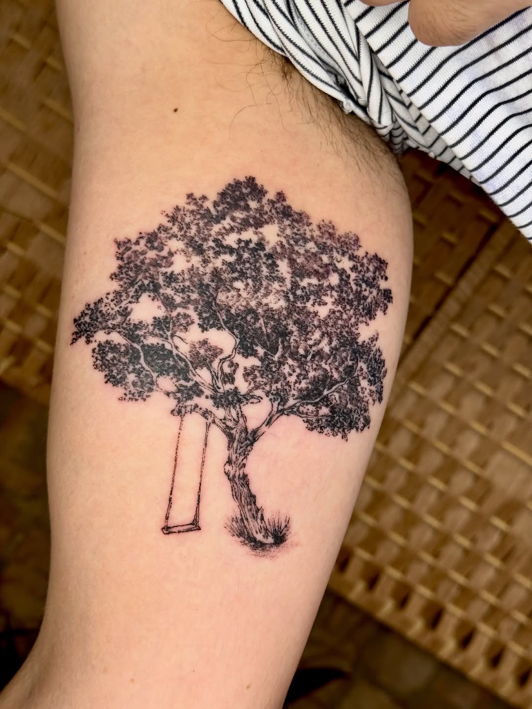 Tattoo by @passthesaltbitch โ realism, black_and_grey