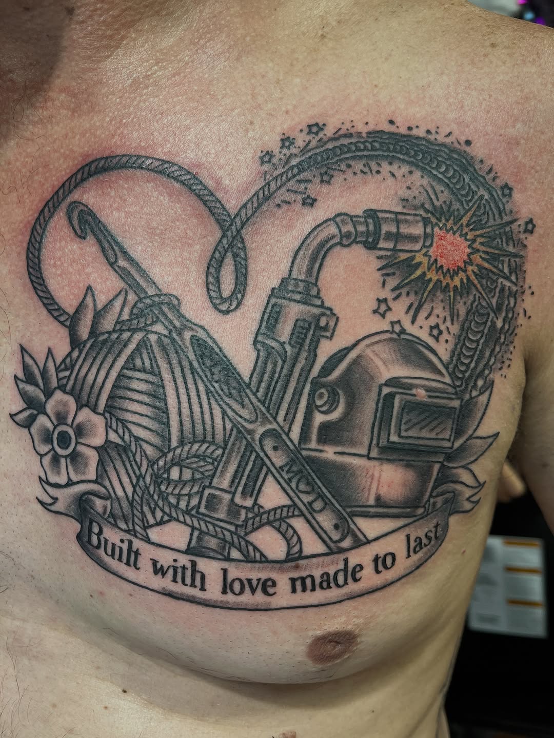 Tattoo by @scotty.donte.tattoos — black_and_grey, lettering_script