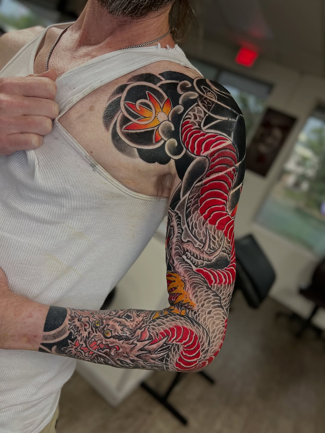 Tattoo by @joedejoya — japanese_irezumi, black_and_grey