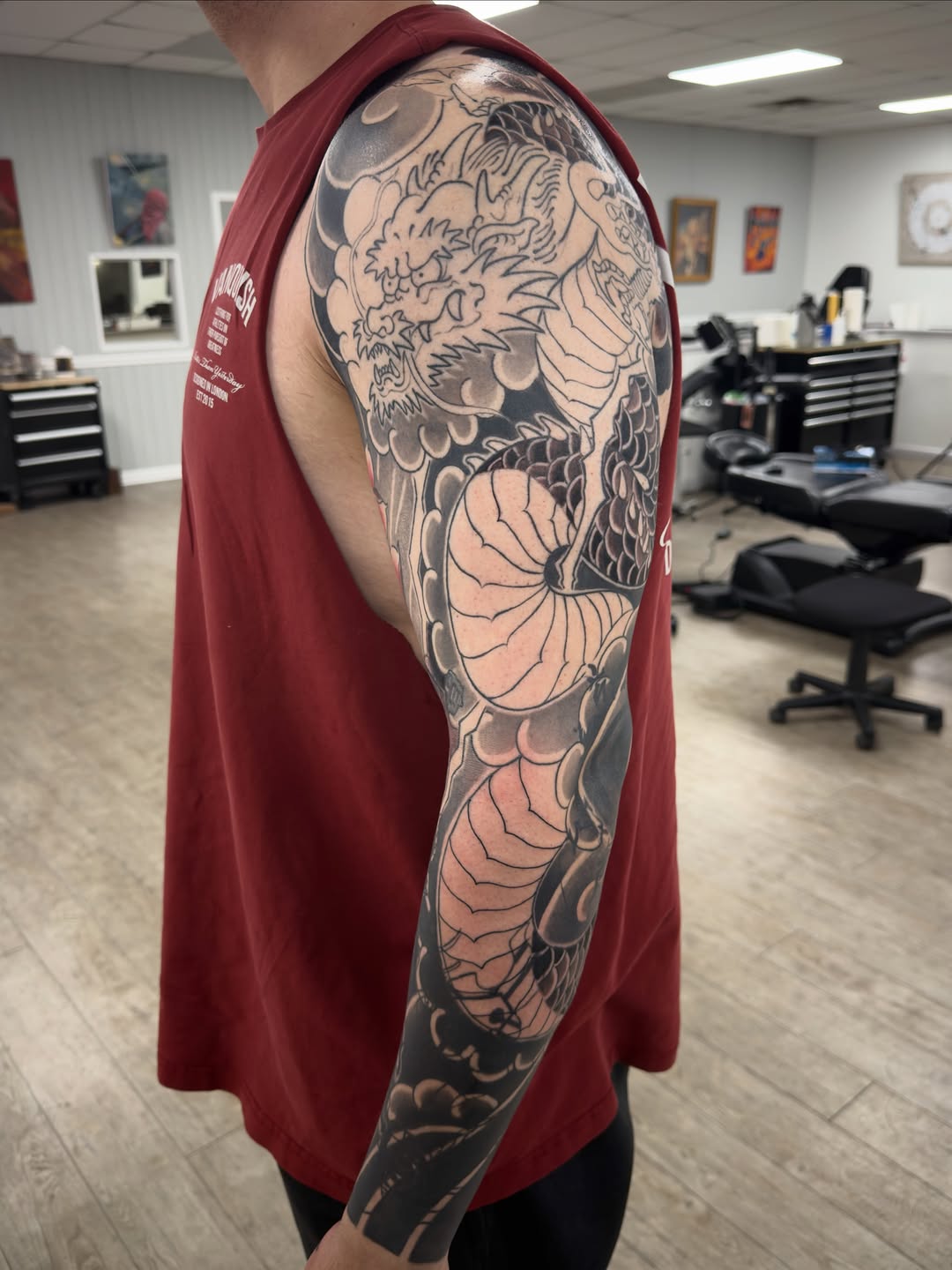 Tattoo by @joedejoya — japanese_irezumi, black_and_grey