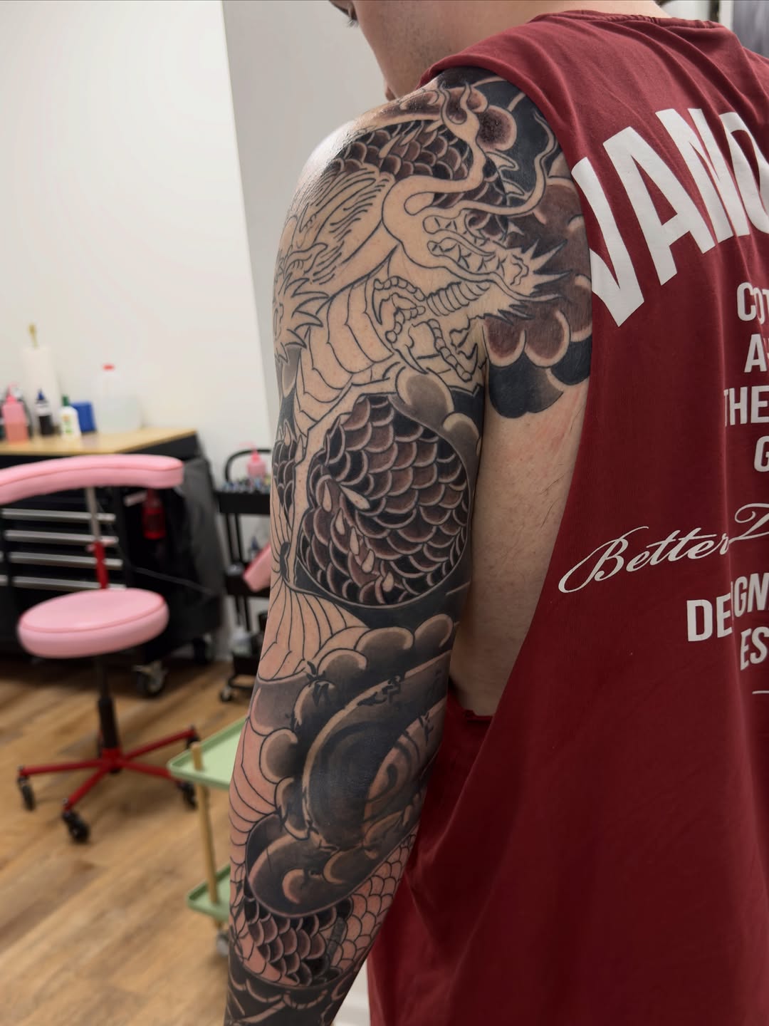 Tattoo by @joedejoya — japanese_irezumi, black_and_grey