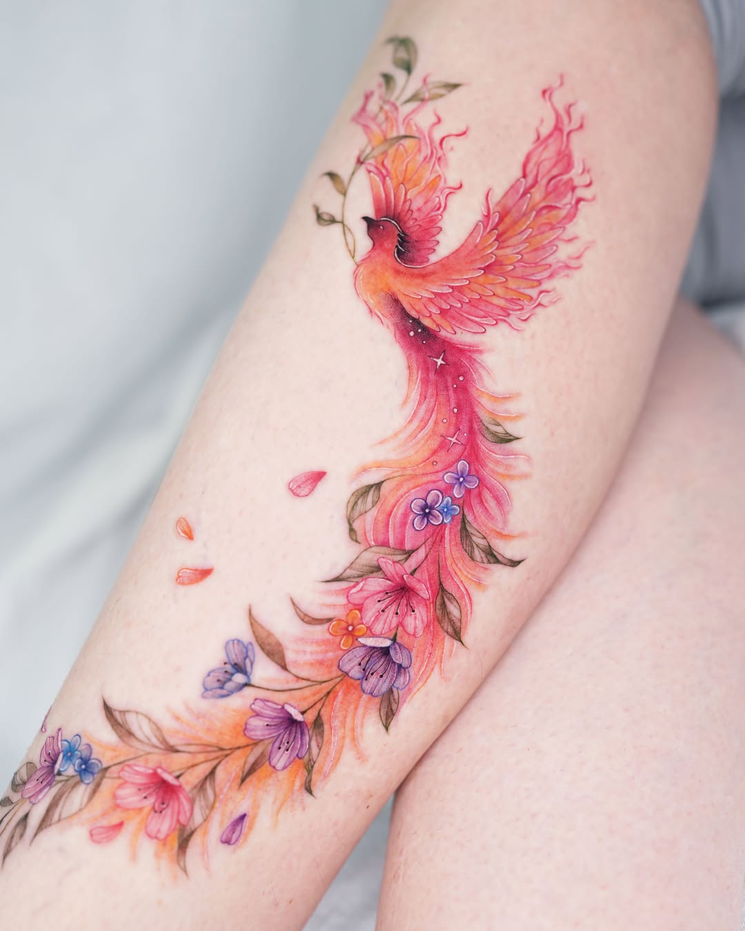 Tattoo by @siren_ink — watercolor, realism