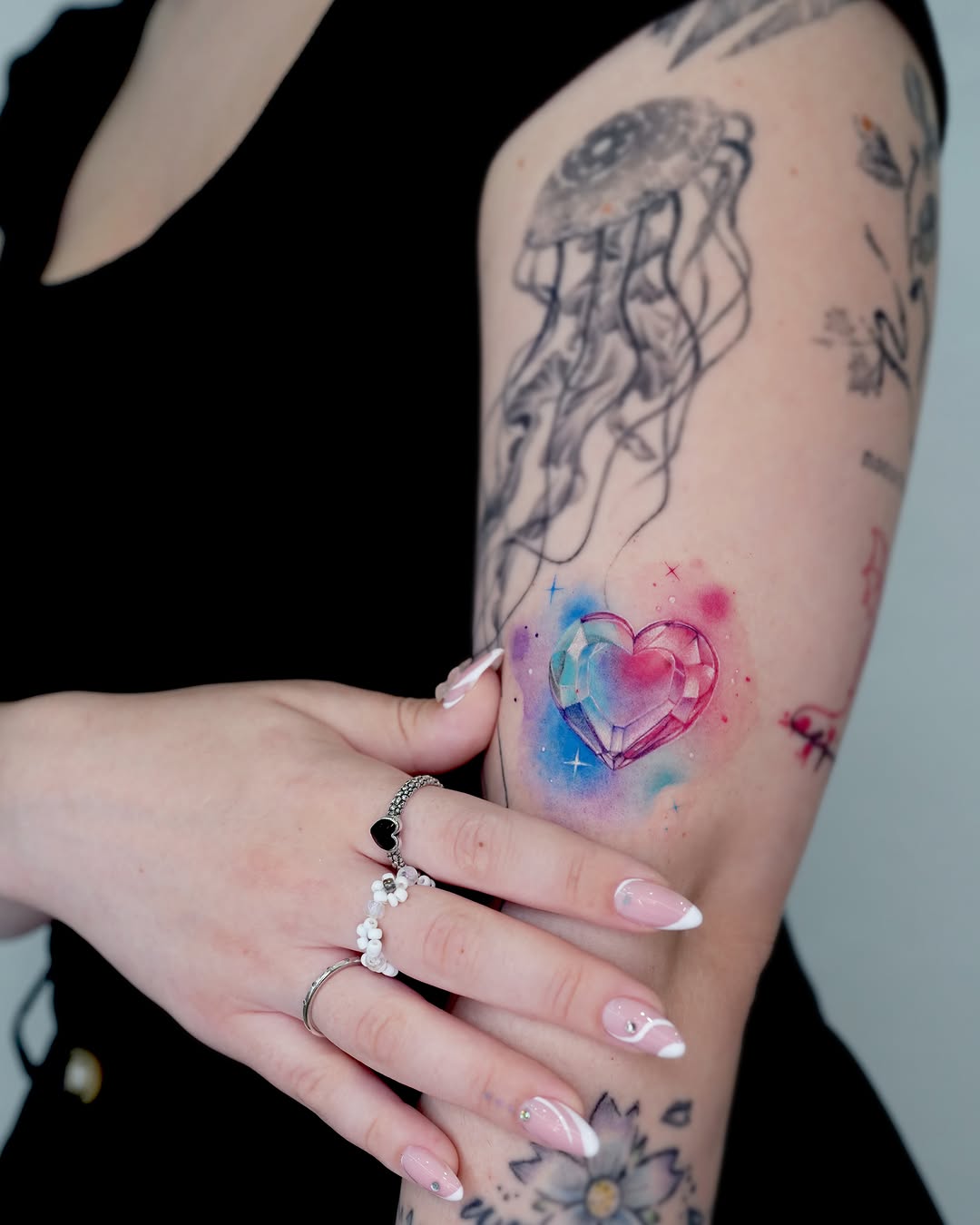 Tattoo by @siren_ink — watercolor, fine_line