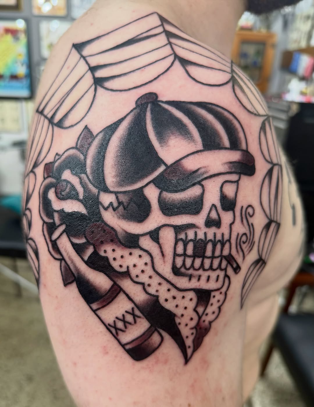 Tattoo by @babydave_tattoos — american_traditional, black_and_grey