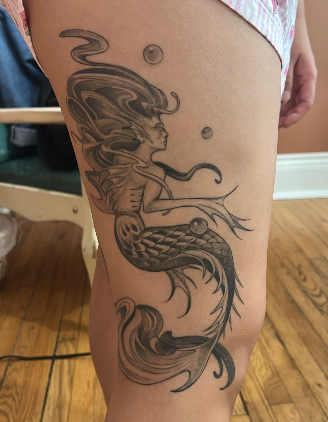 Tattoo by @katelynbraun.art — black_and_grey, realism