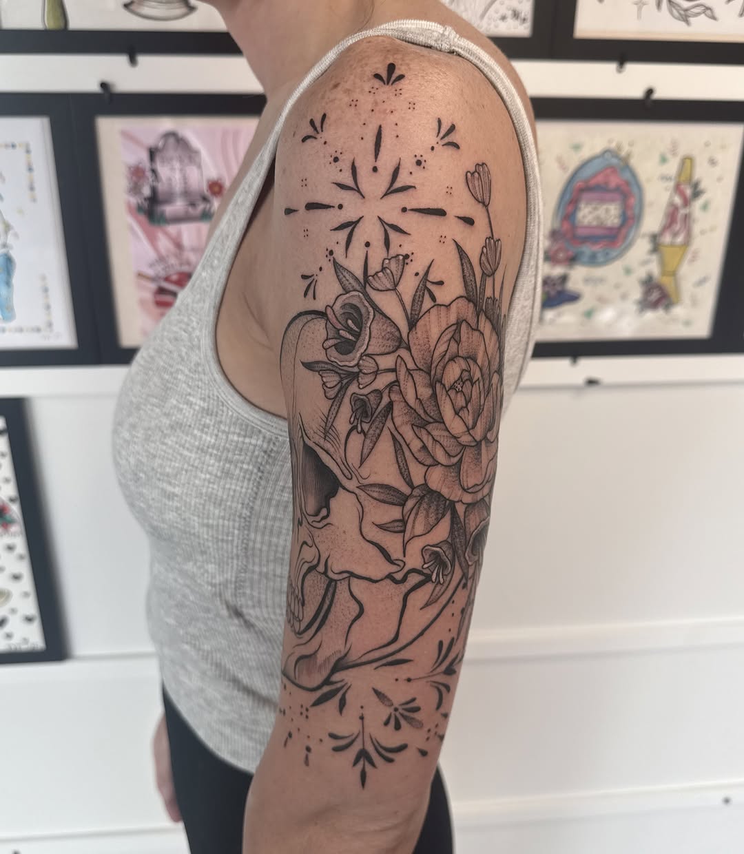 Tattoo by @inkedbydelaney — black_and_grey, realism