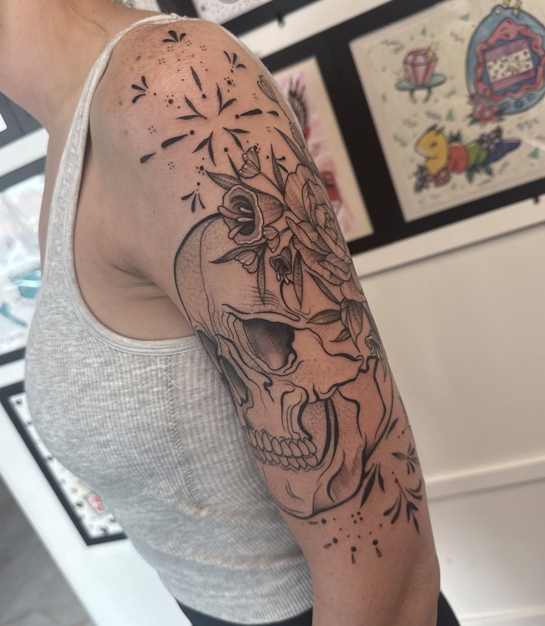 Tattoo by @inkedbydelaney — black_and_grey, realism