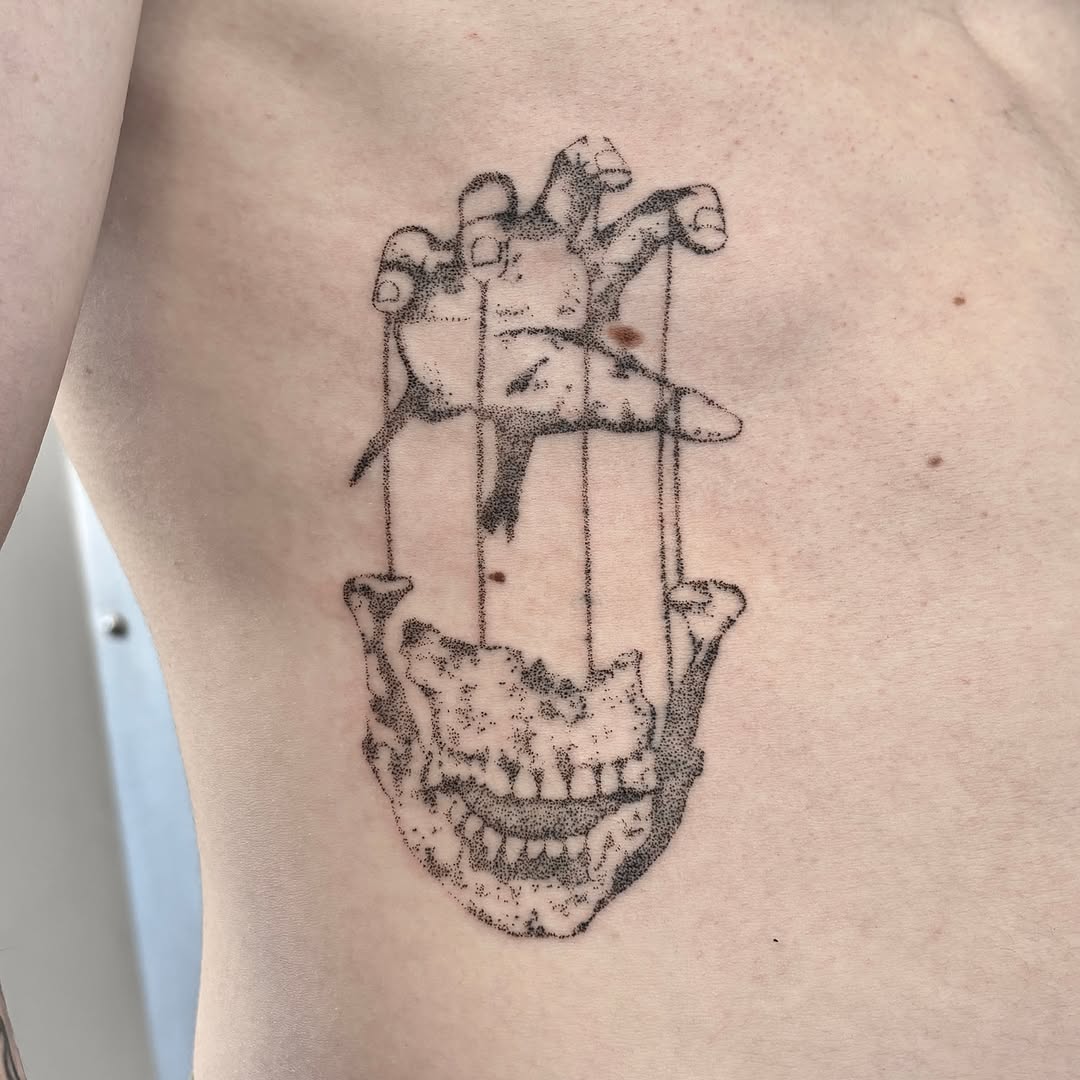 Tattoo by @siilvester — dotwork, dark_realism