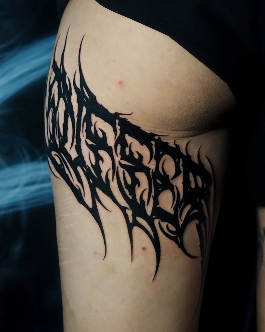 Tattoo by @leperemael — blackwork, tribal