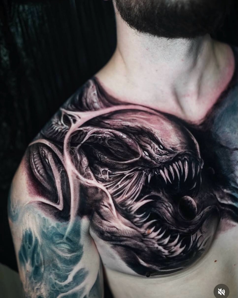 Tattoo by @roman_hide โ realism, dark_realism