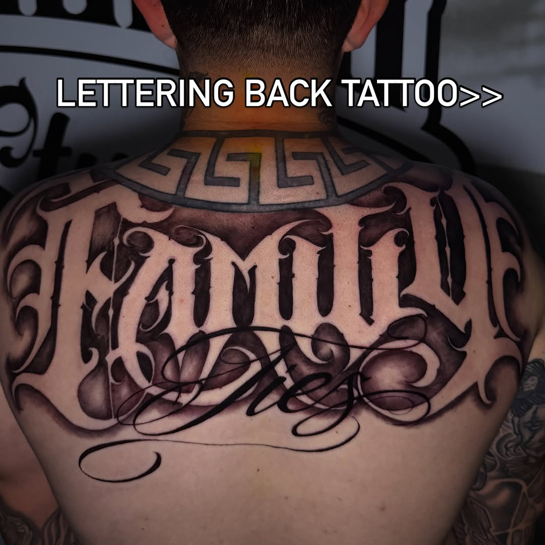 Tattoo by @syitattoos — lettering_script, black_and_grey
