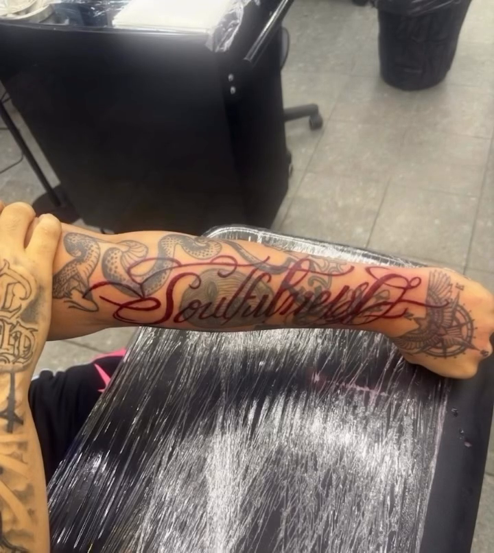 Tattoo by @mateusz_raczek — lettering_script
