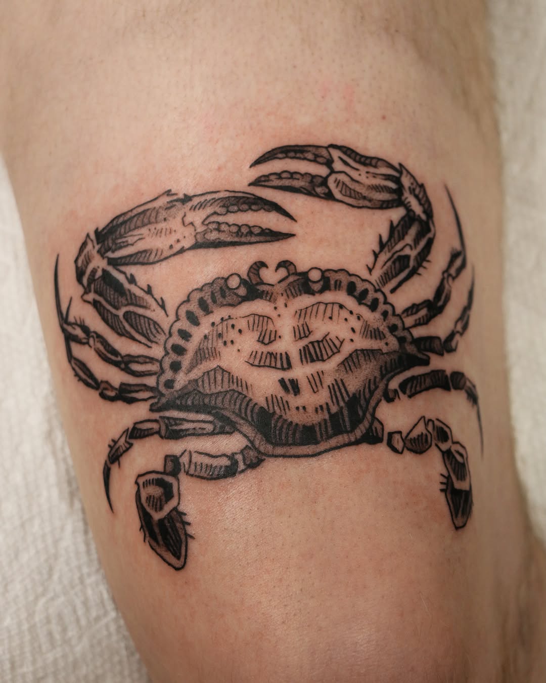 Tattoo by @baldpeaches — black_and_grey, illustrative