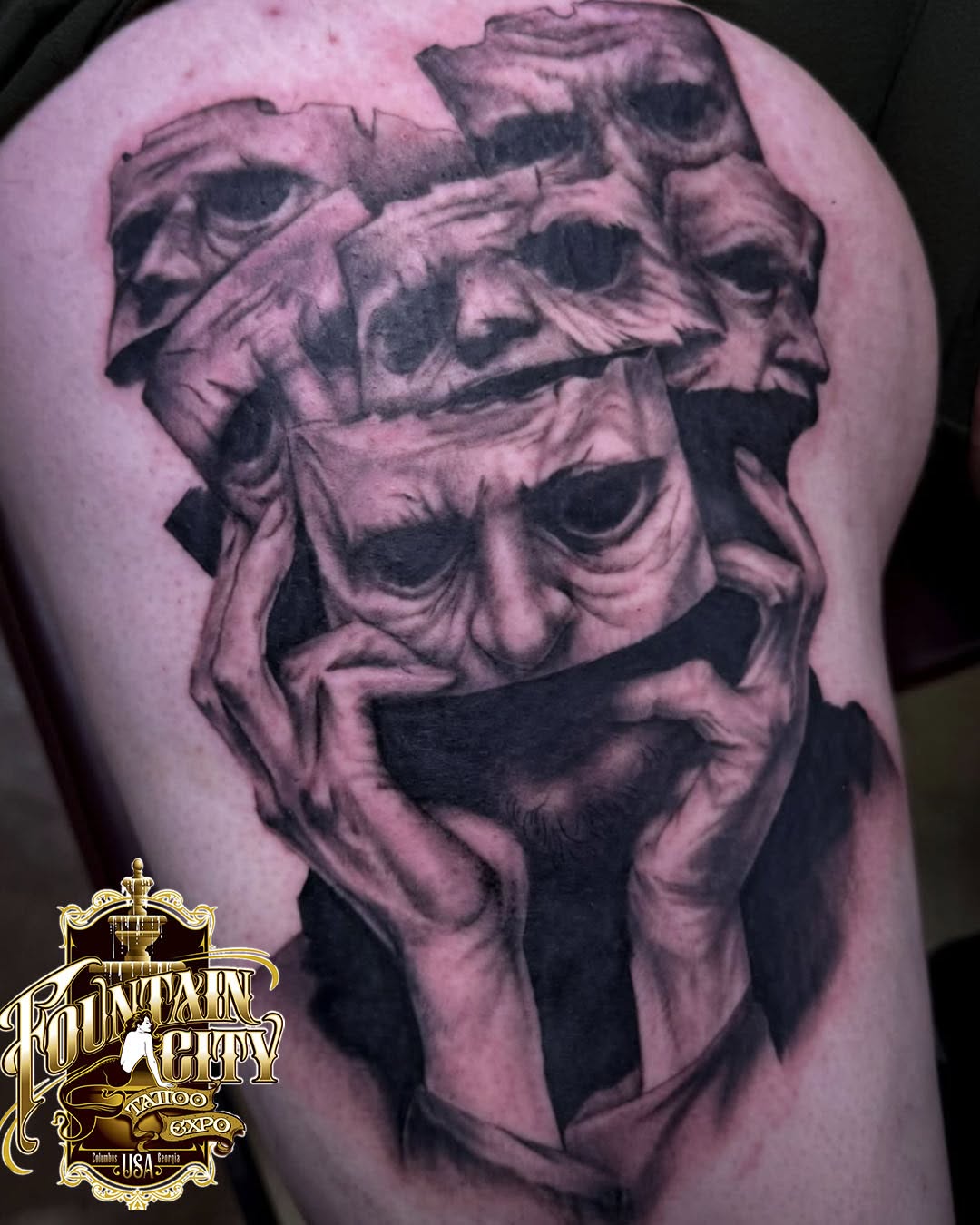 Tattoo by @aarondoestattoos — black_and_grey, realism