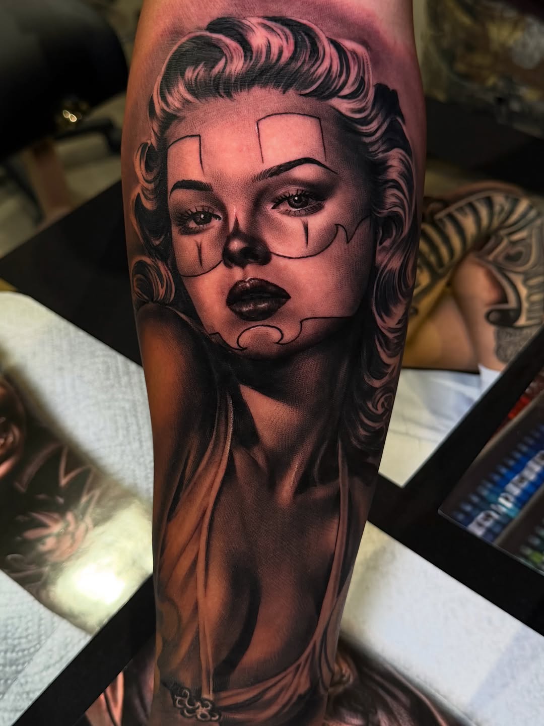 Tattoo by @suave.serg714 β realism, black_and_grey