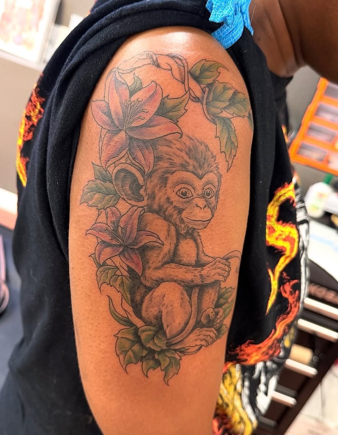 Tattoo by @vibe.ink90 โ realism, black_and_grey