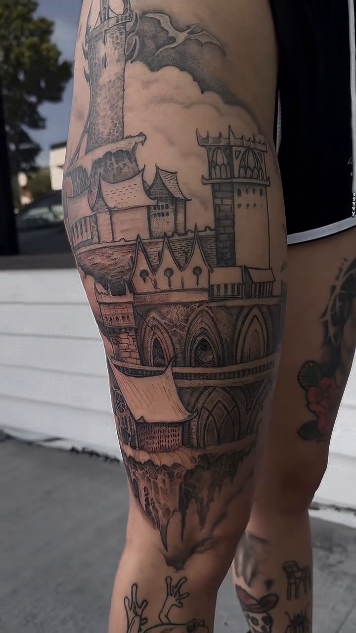 Tattoo by @jsintaylor — black_and_grey, dark_realism