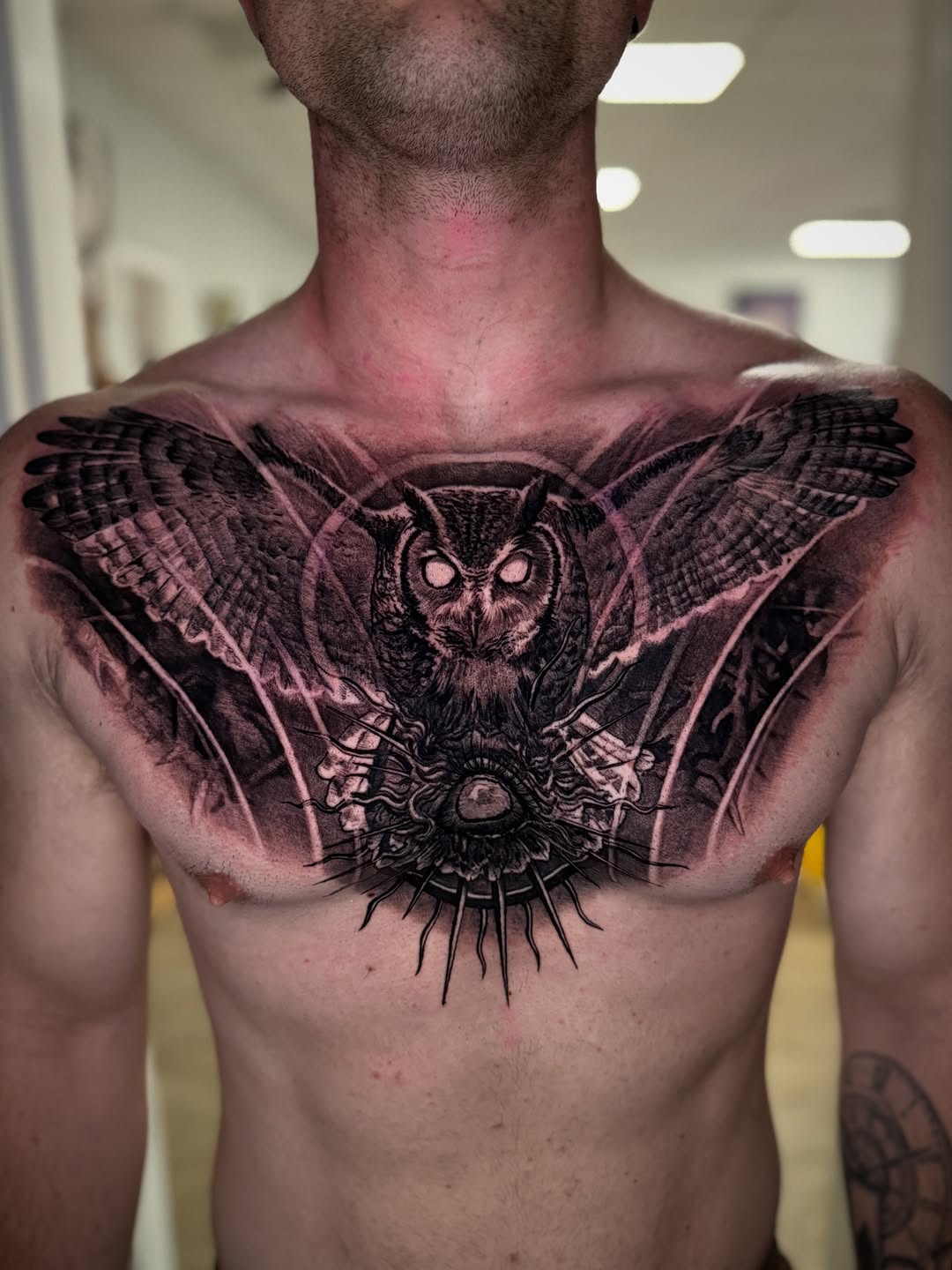 Tattoo by @bigbadwolftattoos — black_and_grey, realism