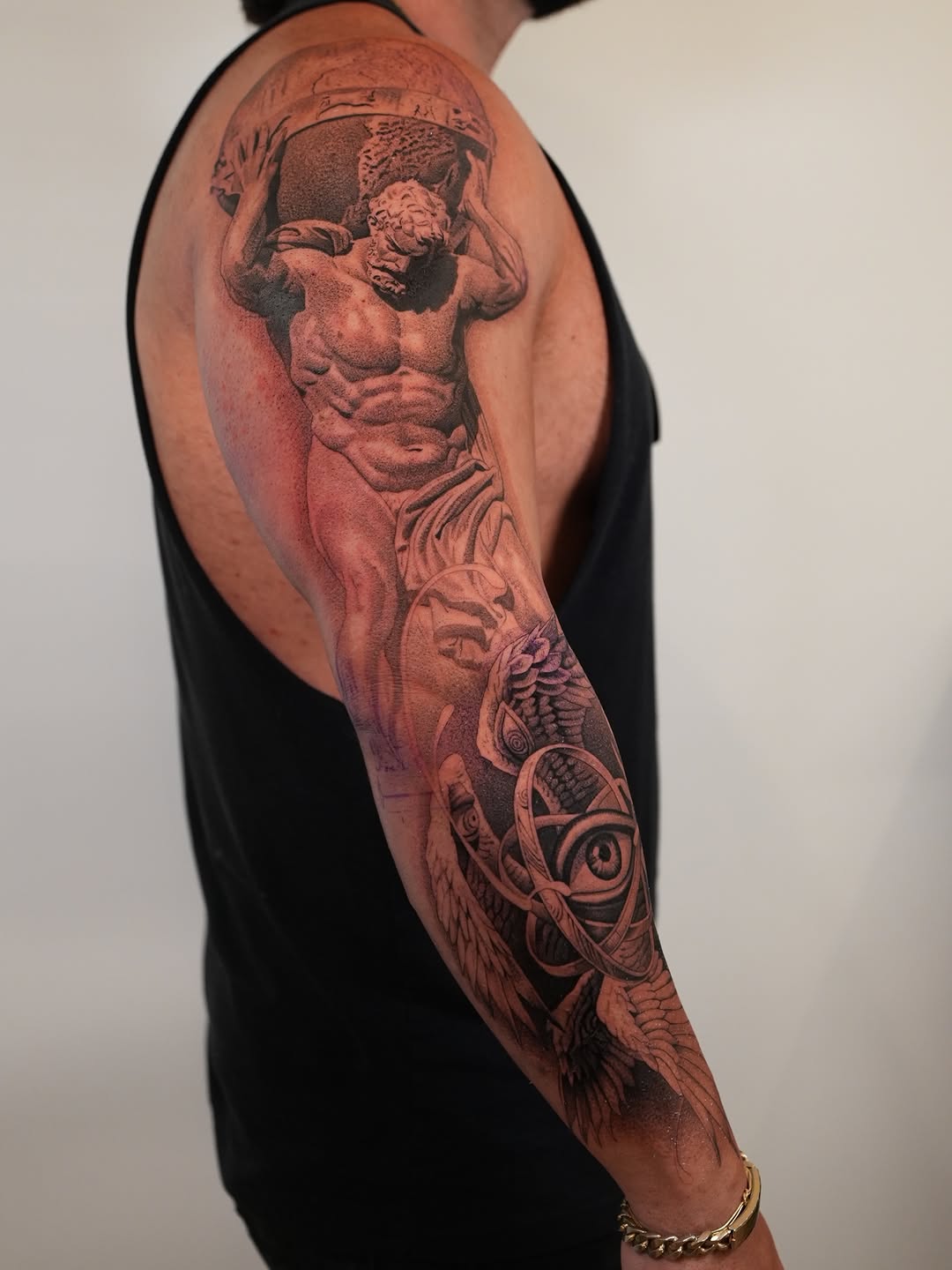 Tattoo by @jakeingersoll_sdt β realism, black_and_grey