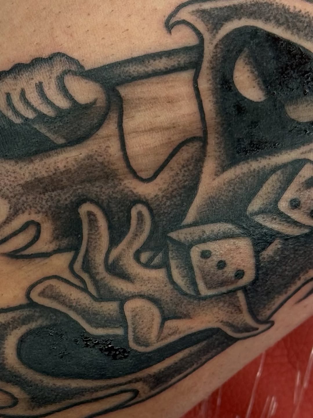 Tattoo by @lilcenzo — black_and_grey, chicano