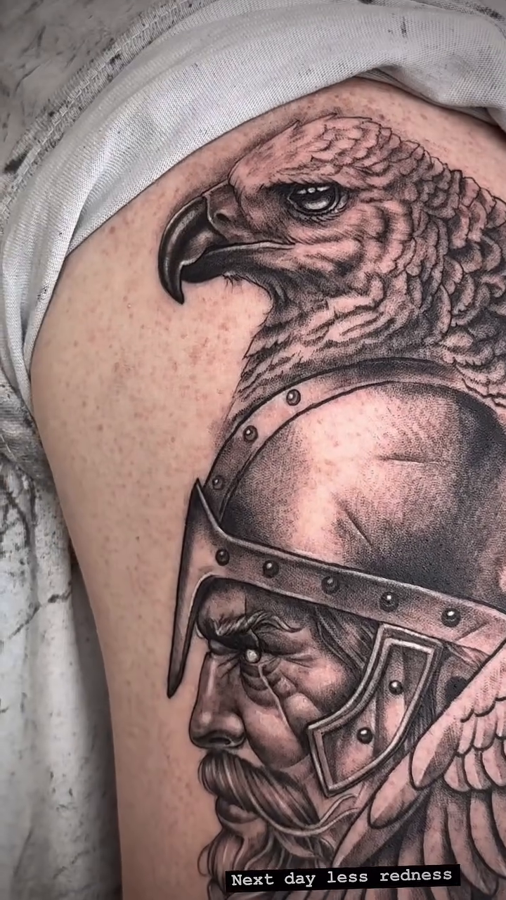 Tattoo by @ragingmaddie — realism, black_and_grey