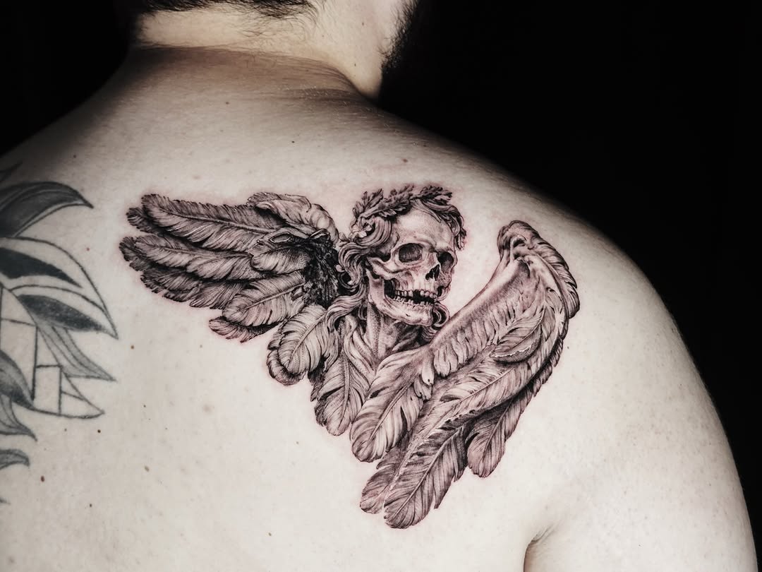 Tattoo by @nonoka_tattoo — realism, black_and_grey