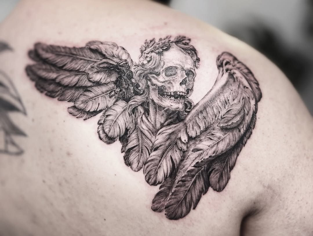 Tattoo by @nonoka_tattoo — realism, black_and_grey