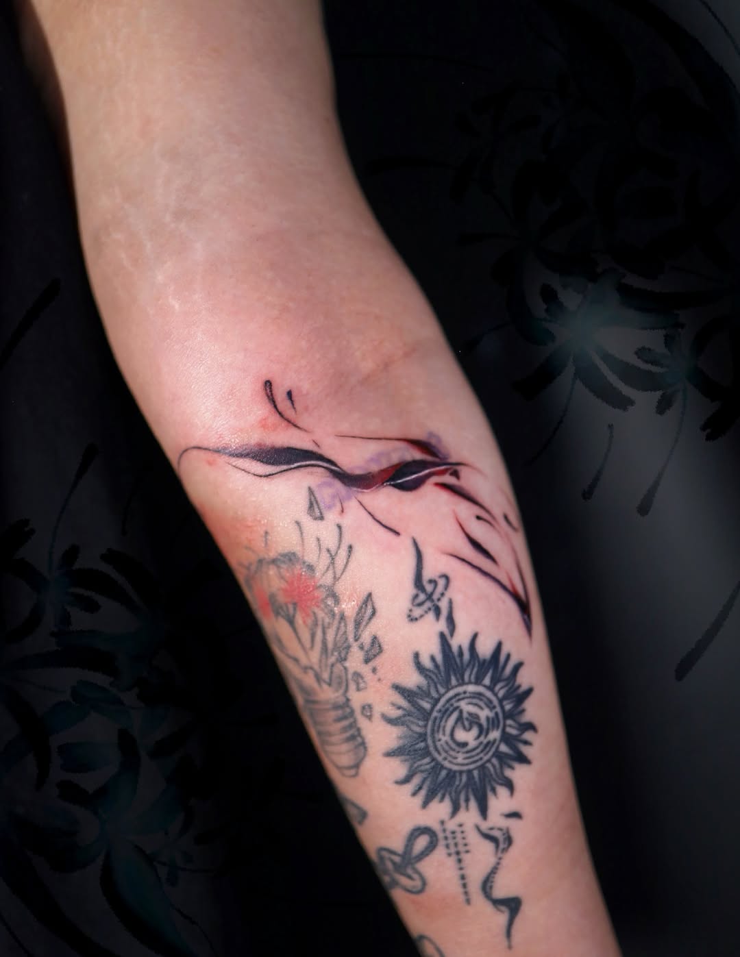 Tattoo by @less_salt_tatt — trash_polka, black_and_grey