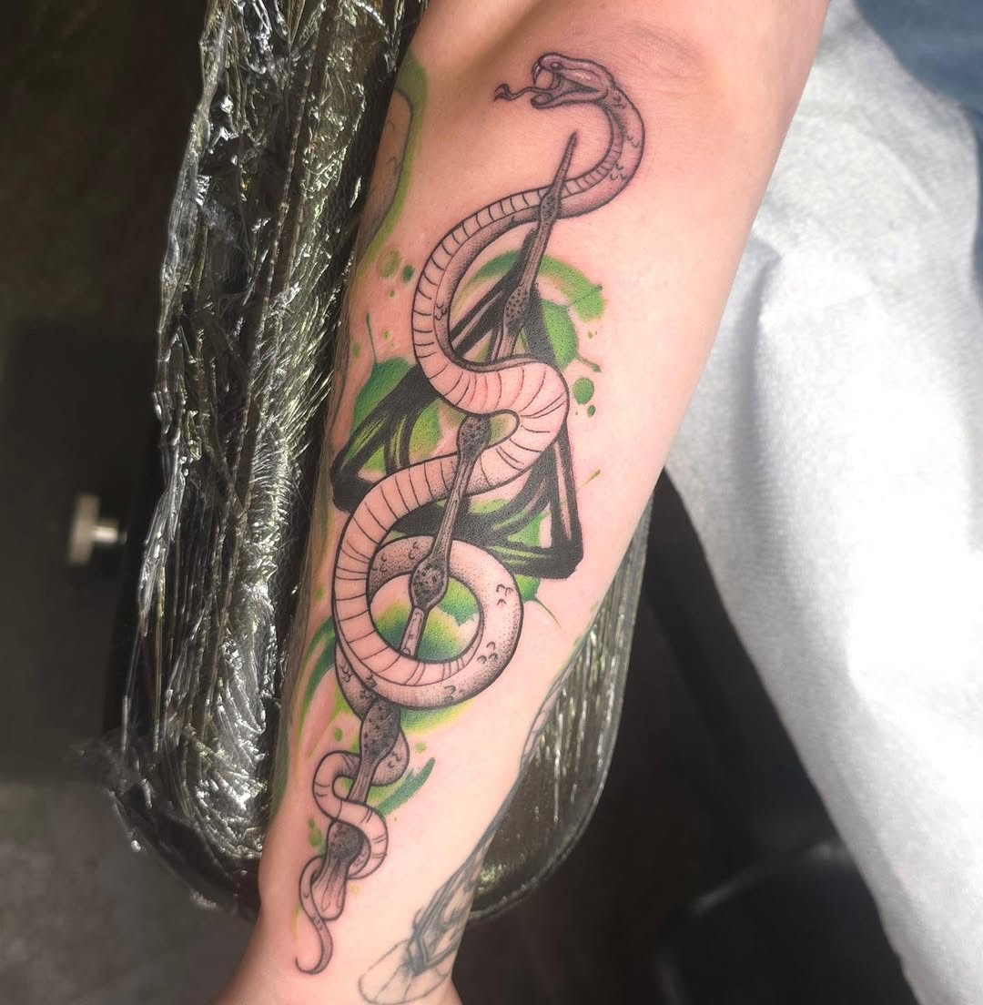 Tattoo by @littleshadowtattoos — black_and_grey, illustrative