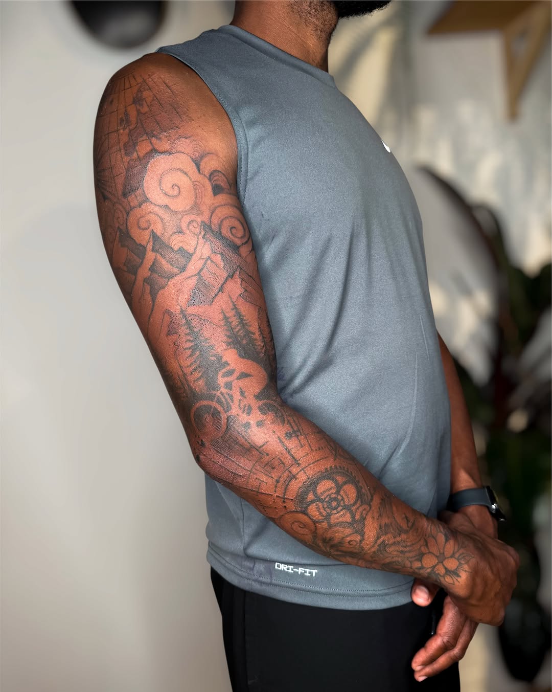 Tattoo by @slaubcreation — black_and_grey, realism