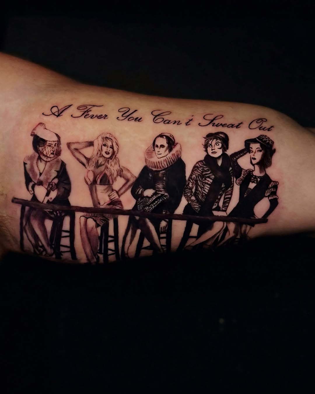 Tattoo by @needlenikki — black_and_grey, lettering_script