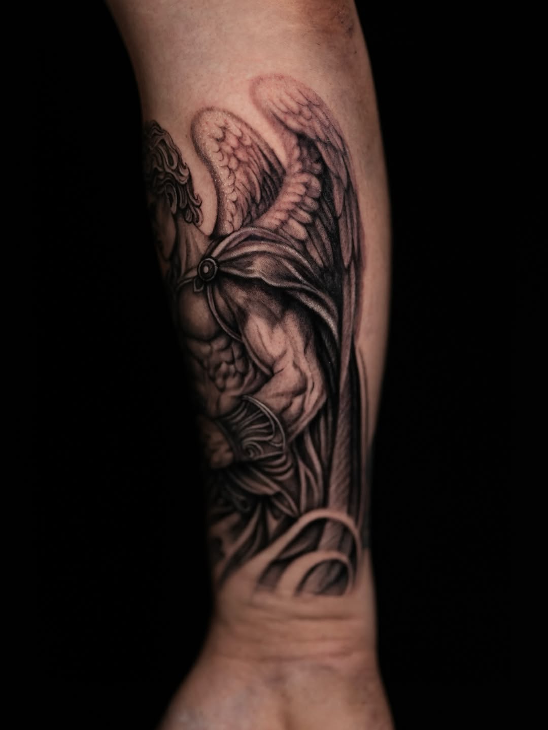Tattoo by @antutattu β realism, black_and_grey