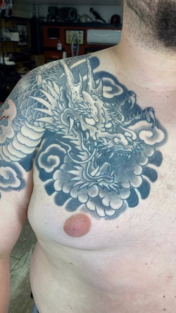 Tattoo by @chiefchadula — japanese_irezumi, black_and_grey