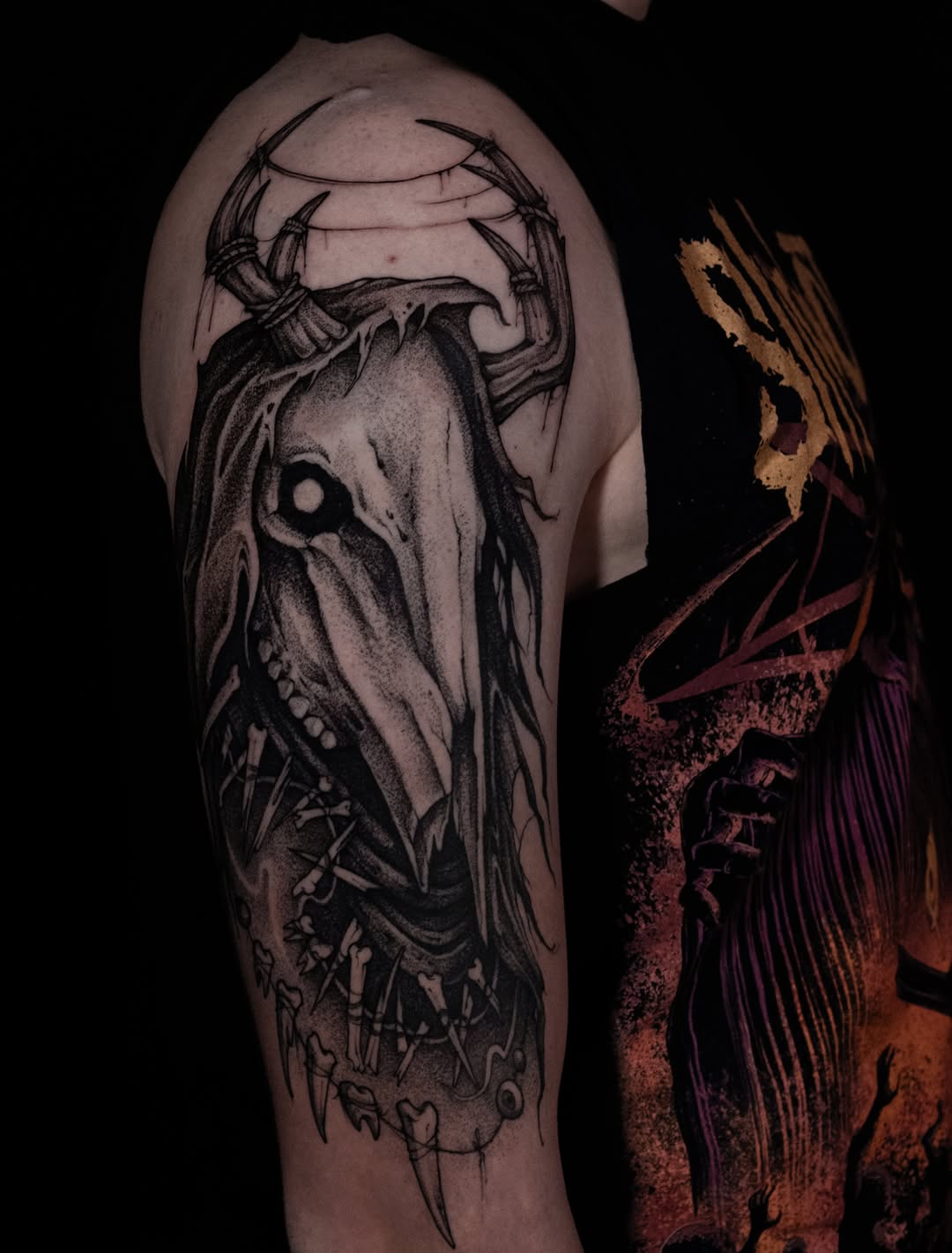 Tattoo by @da.gloom — dark_realism, black_and_grey