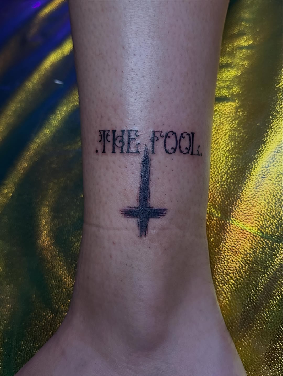 Tattoo by @ladyparaffin — lettering_script, blackwork