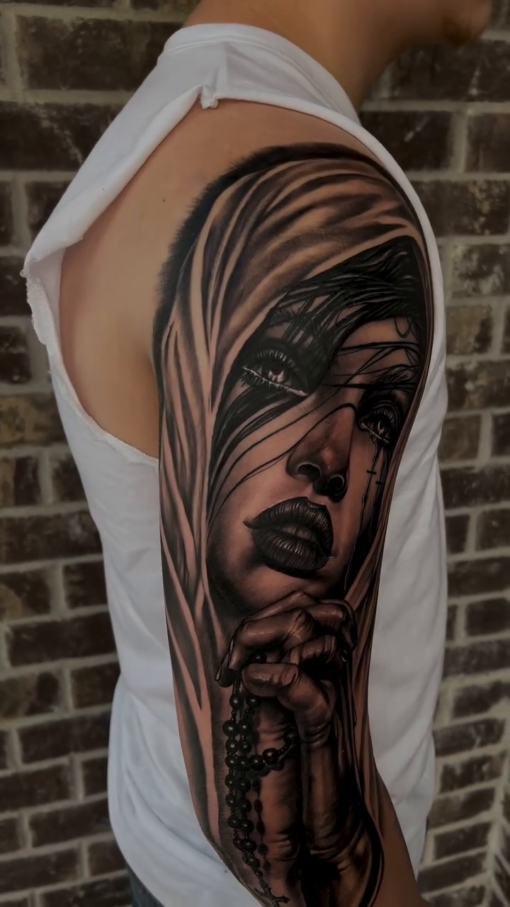 Tattoo by @chriscooperink — black_and_grey, realism