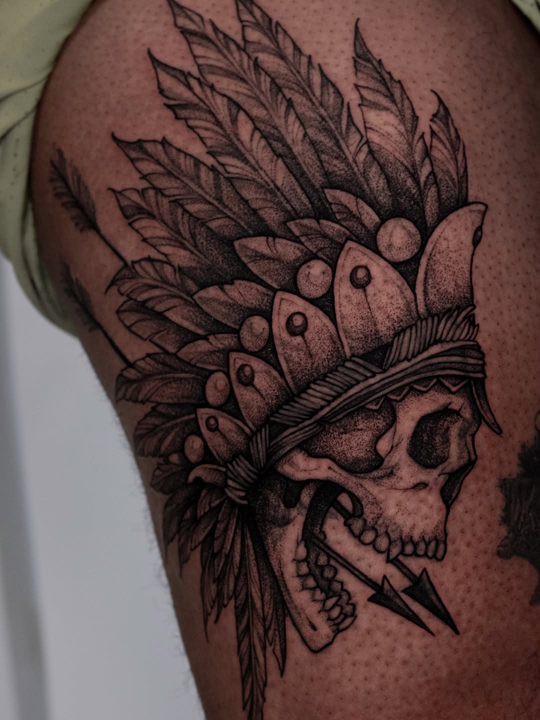 Tattoo by @da.gloom — black_and_grey, dotwork
