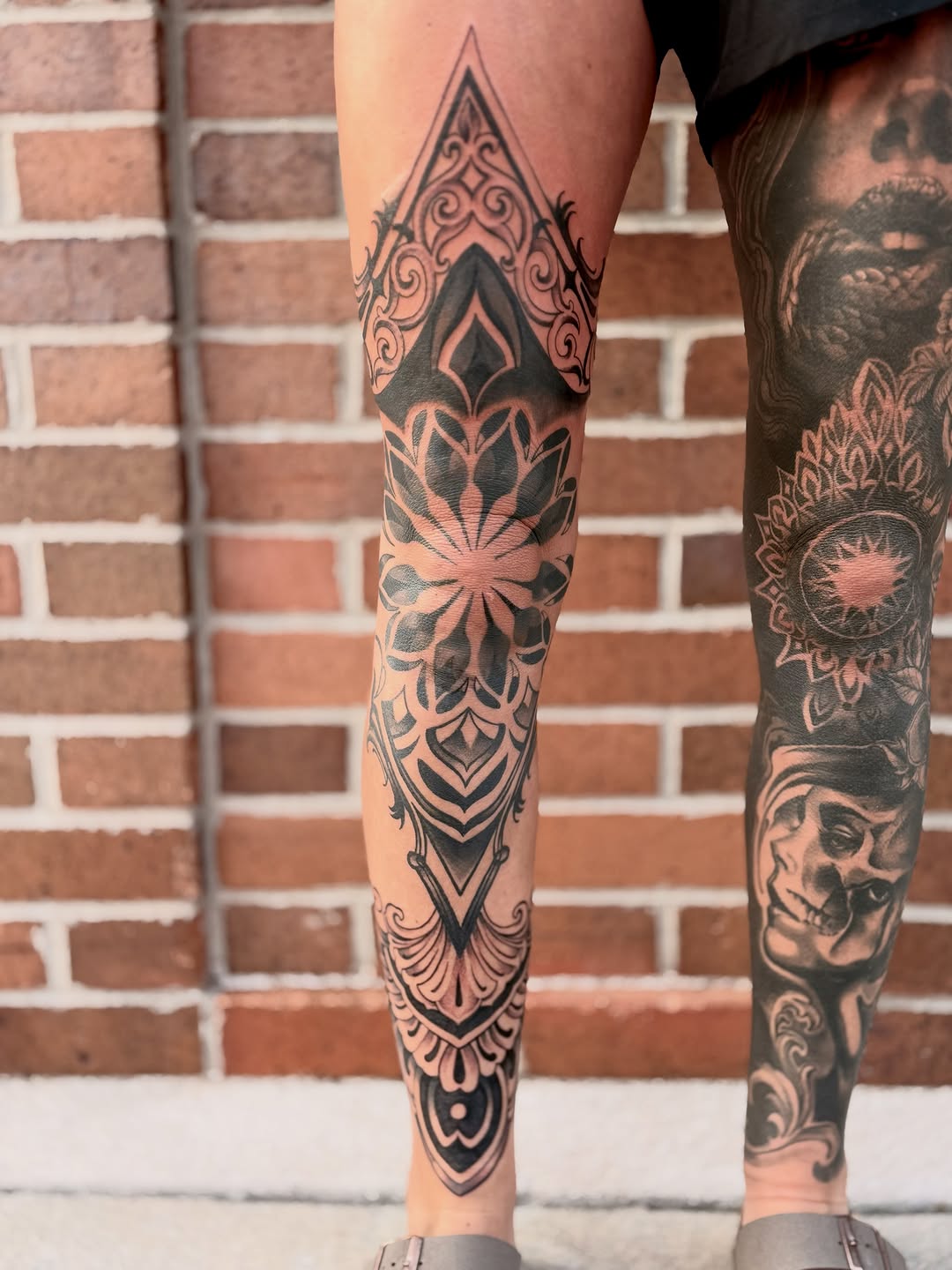 Tattoo by @jamycarlton_ — black_and_grey, ornamental