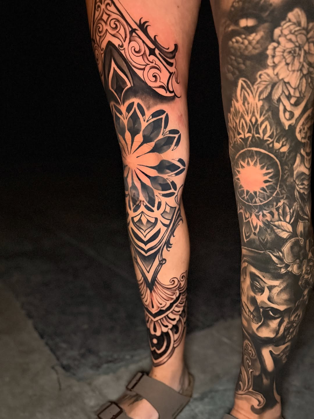 Tattoo by @jamycarlton_ — black_and_grey, ornamental