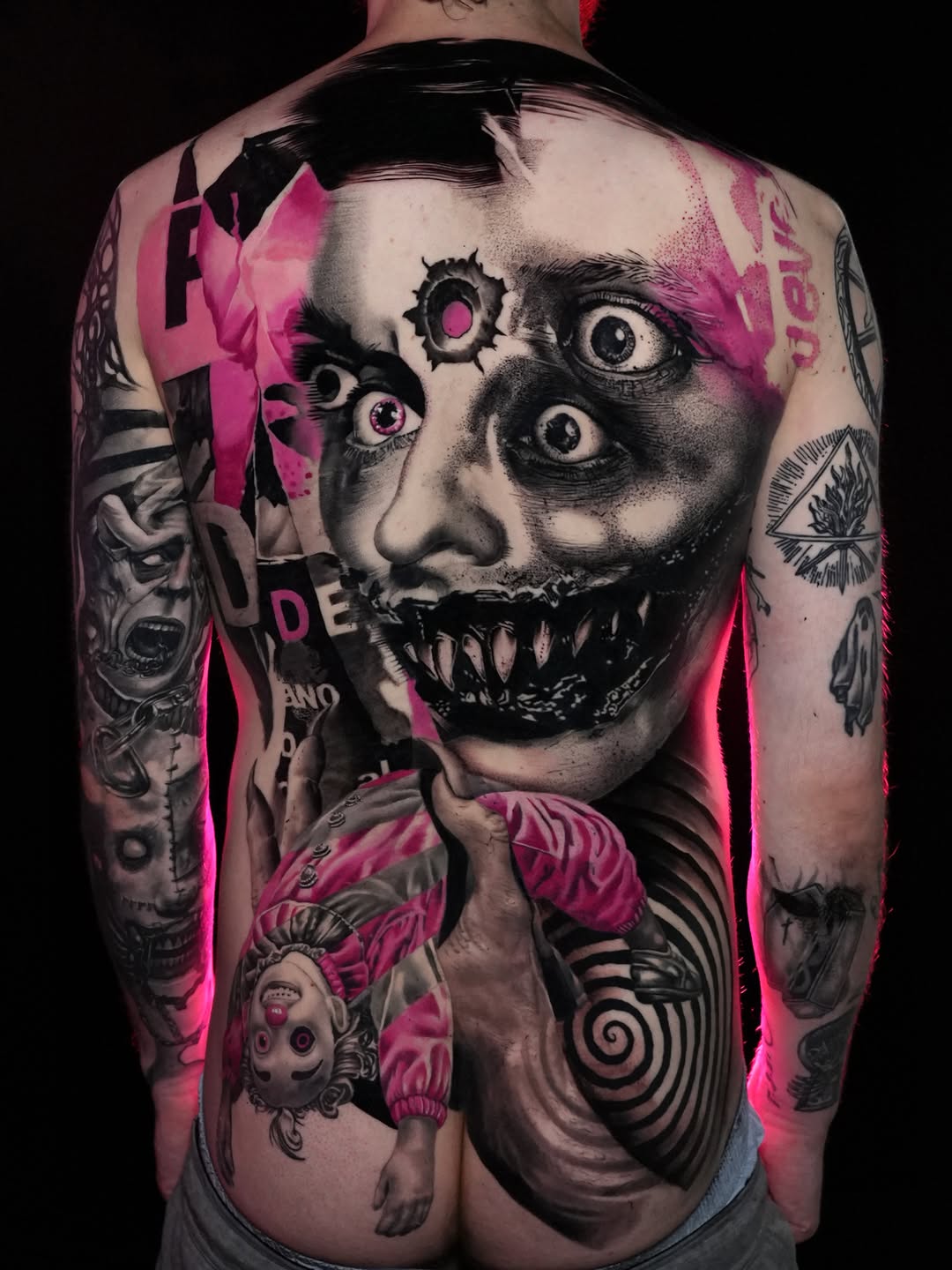 Tattoo by @inkmeupt β black_and_grey, trash_polka