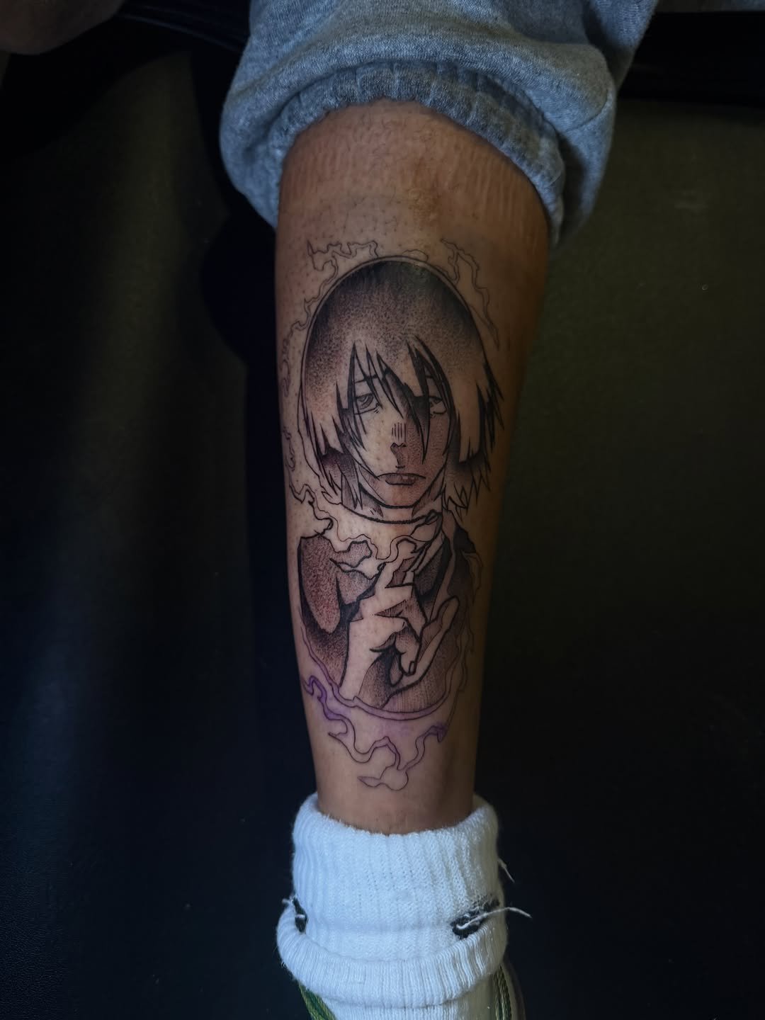 Tattoo by @ava_defalco — anime, black_and_grey