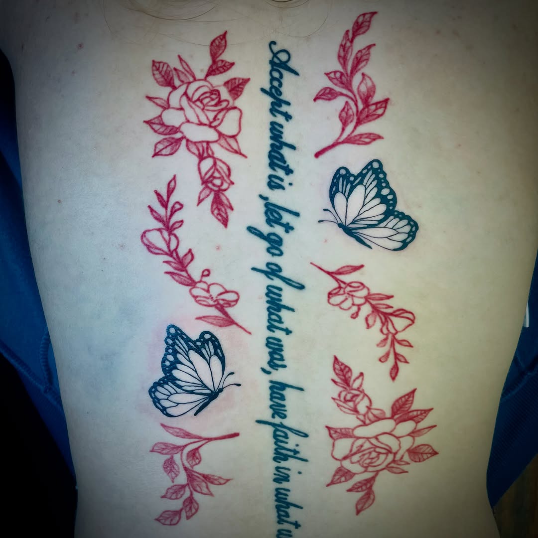 Tattoo by @bone.hands — lettering_script, fine_line