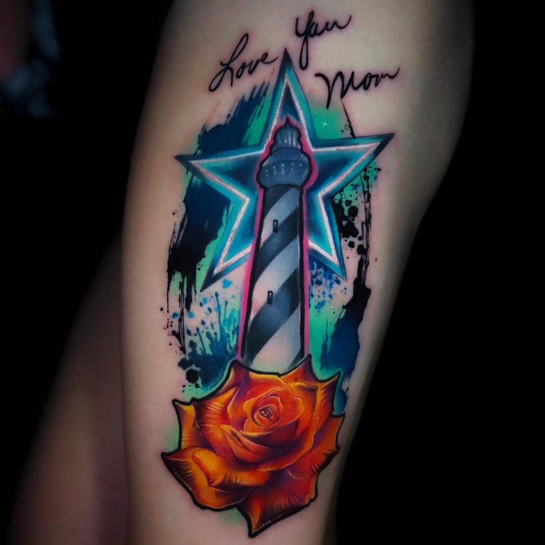 Tattoo by @victor_hatch_tattoos — realism, lettering_script