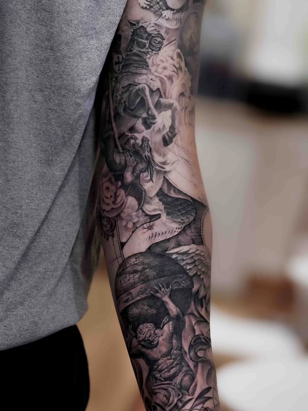 Tattoo by @soopool_tattoo — realism, black_and_grey