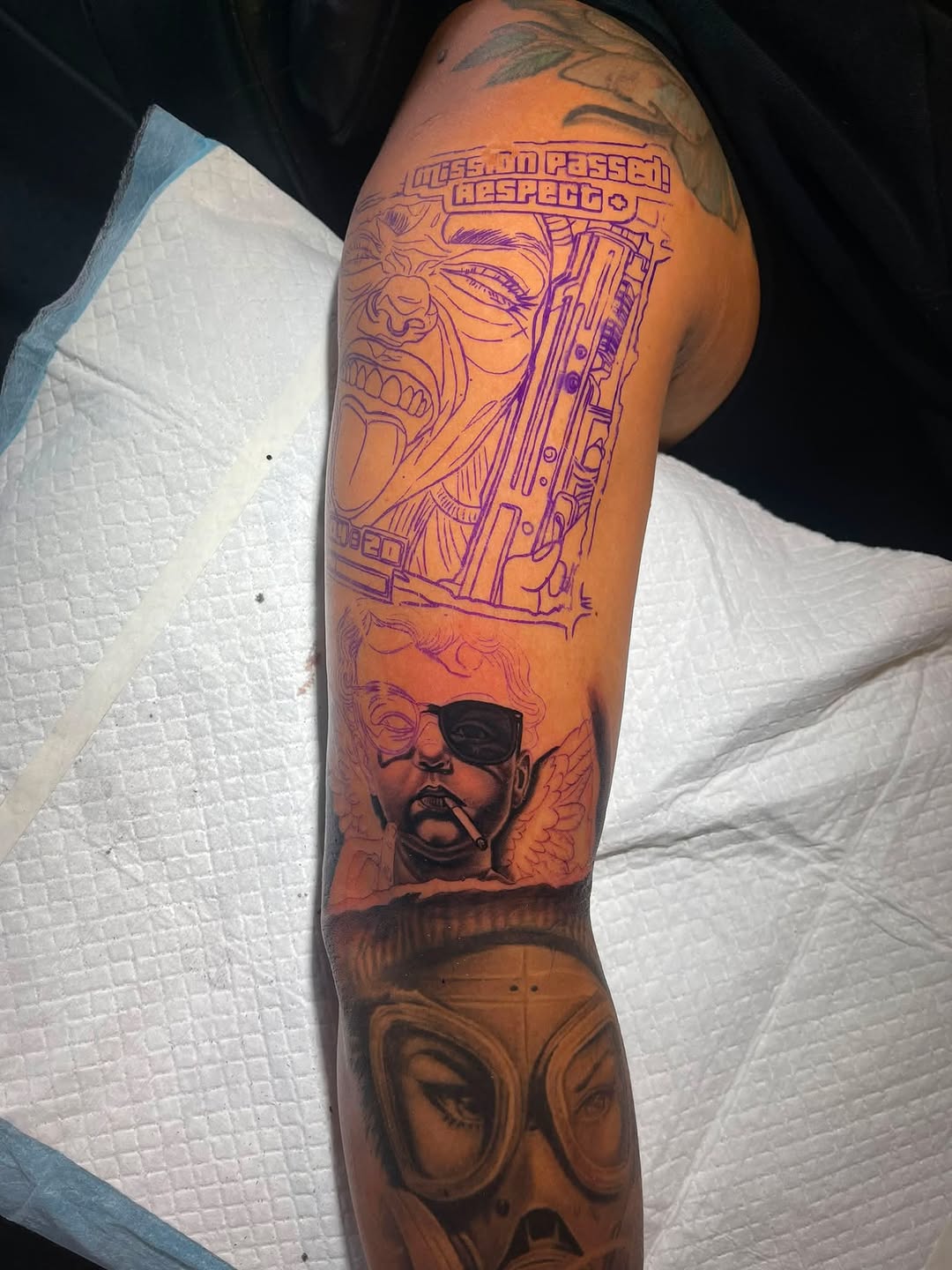 Tattoo by @saintstatts — realism, black_and_grey