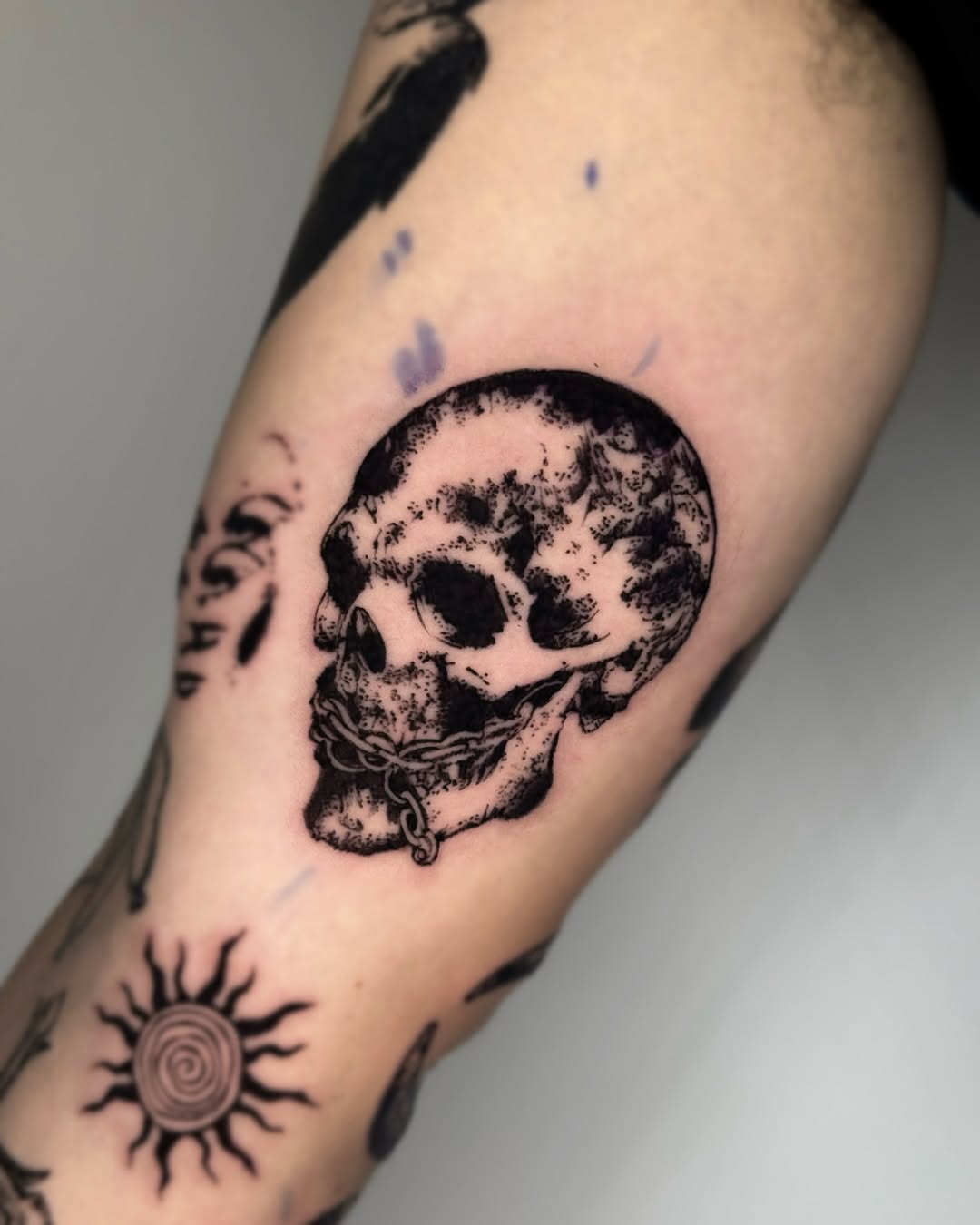 Tattoo by @mimo_tattooist__ — blackwork, dark_realism
