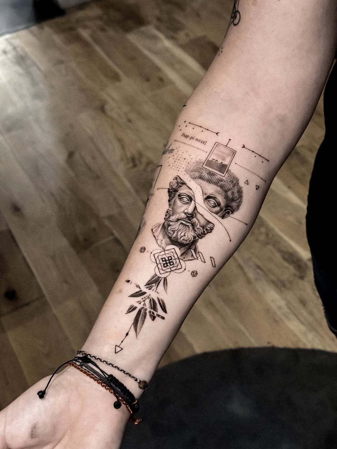 Tattoo by @dannyptattoos โ black_and_grey, geometric