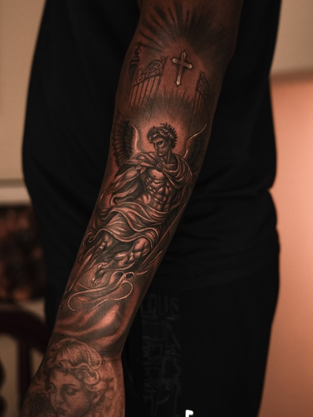 Tattoo by @aistetattoo โ realism, black_and_grey