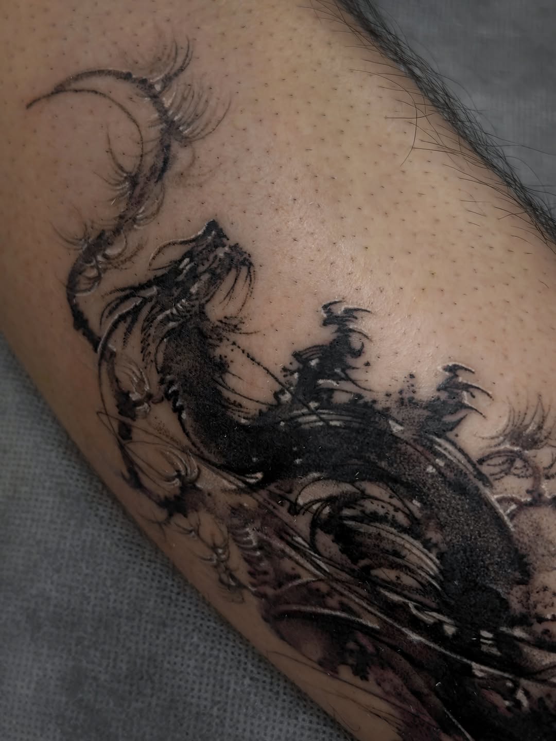 Tattoo by @ati.ful — blackwork, illustrative