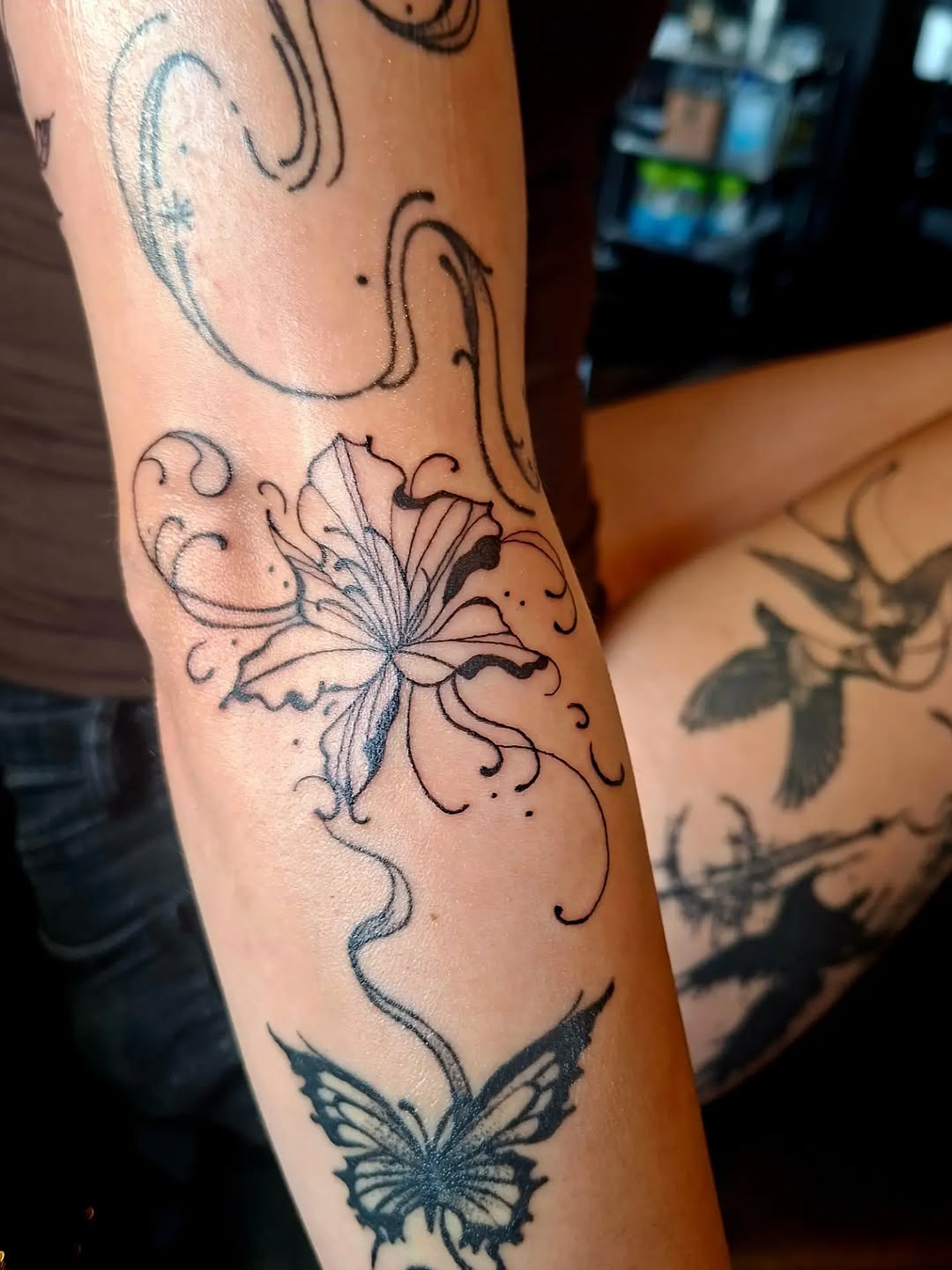 Tattoo by @gemthetattooedlady — fine_line, black_and_grey